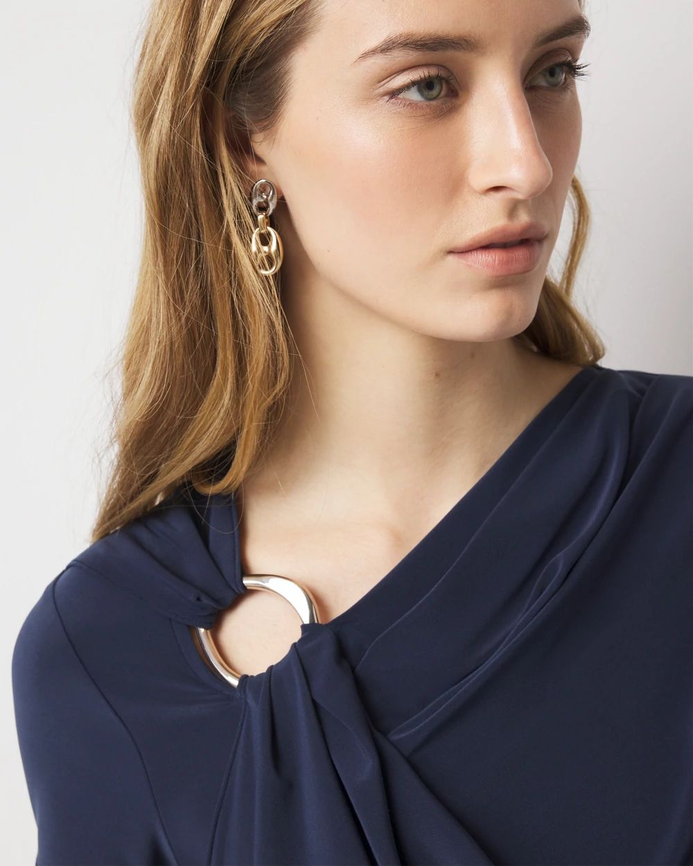 Shoulder Detail Draped Top | White House Black Market